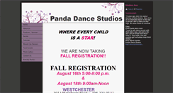 Desktop Screenshot of pandadancestudios.com